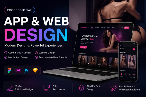 I Will Design a Modern, Responsive Website or Mobile App UI/UX